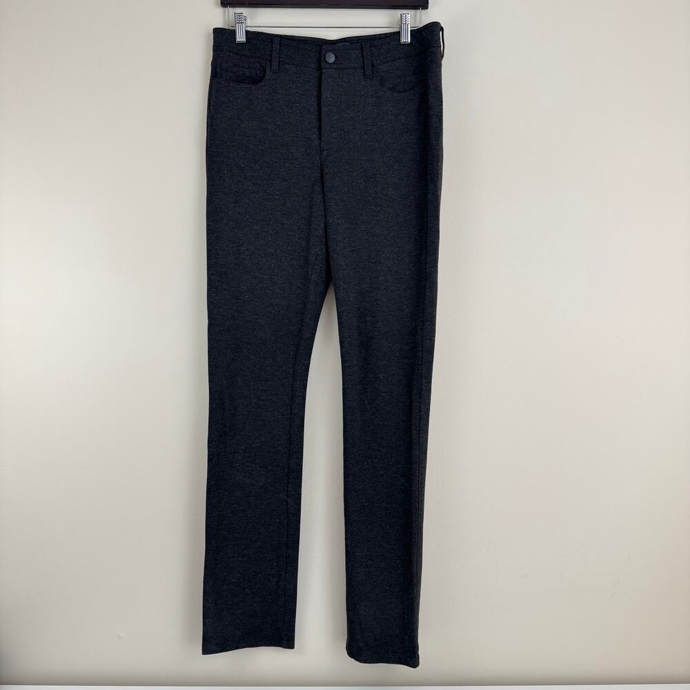 NYDJ Ponte Knit Skinny Jean Style Pant Heather Dark Gray Women's Size 10 READ